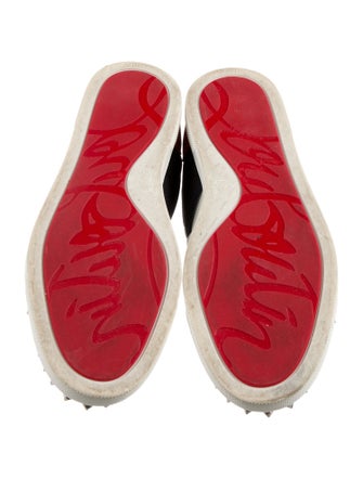 Christian Louboutin Spike Accents Leather Sneakers