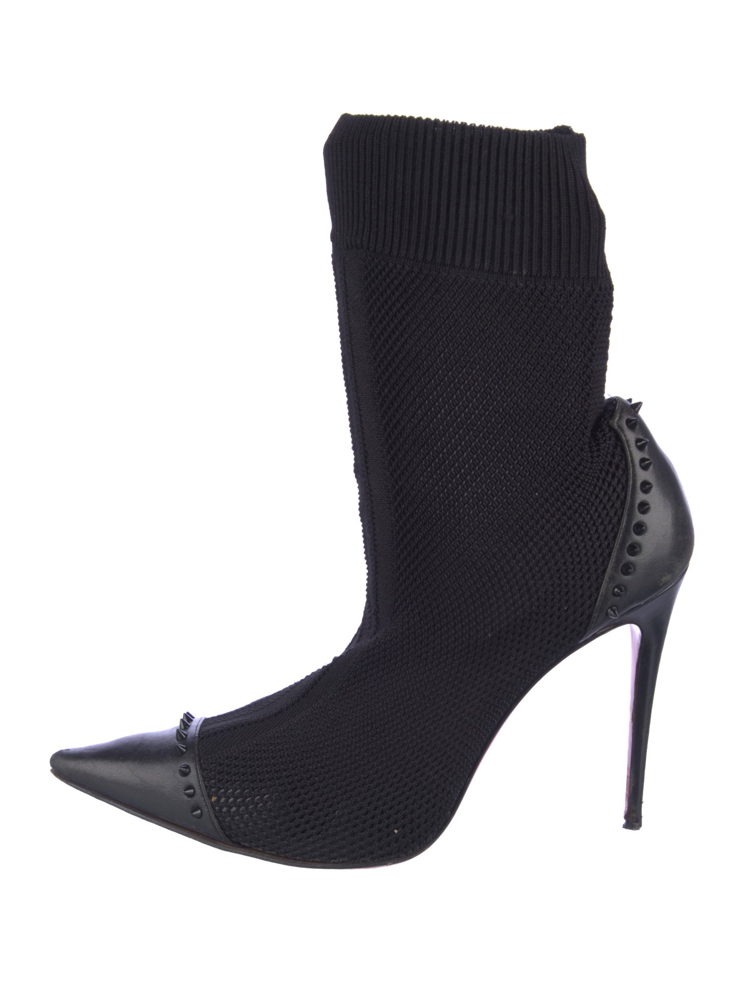 Christian Louboutin Spike Accents Studded Accents Sock Boots