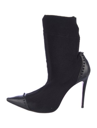 Christian Louboutin Spike Accents Studded Accents Sock Boots