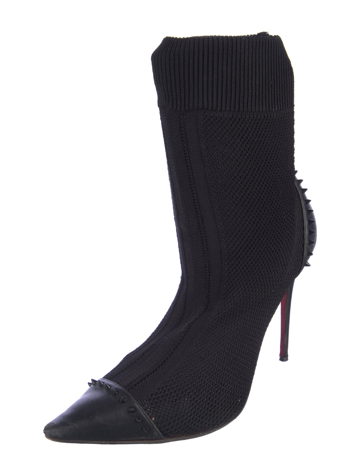 Christian Louboutin Spike Accents Studded Accents Sock Boots