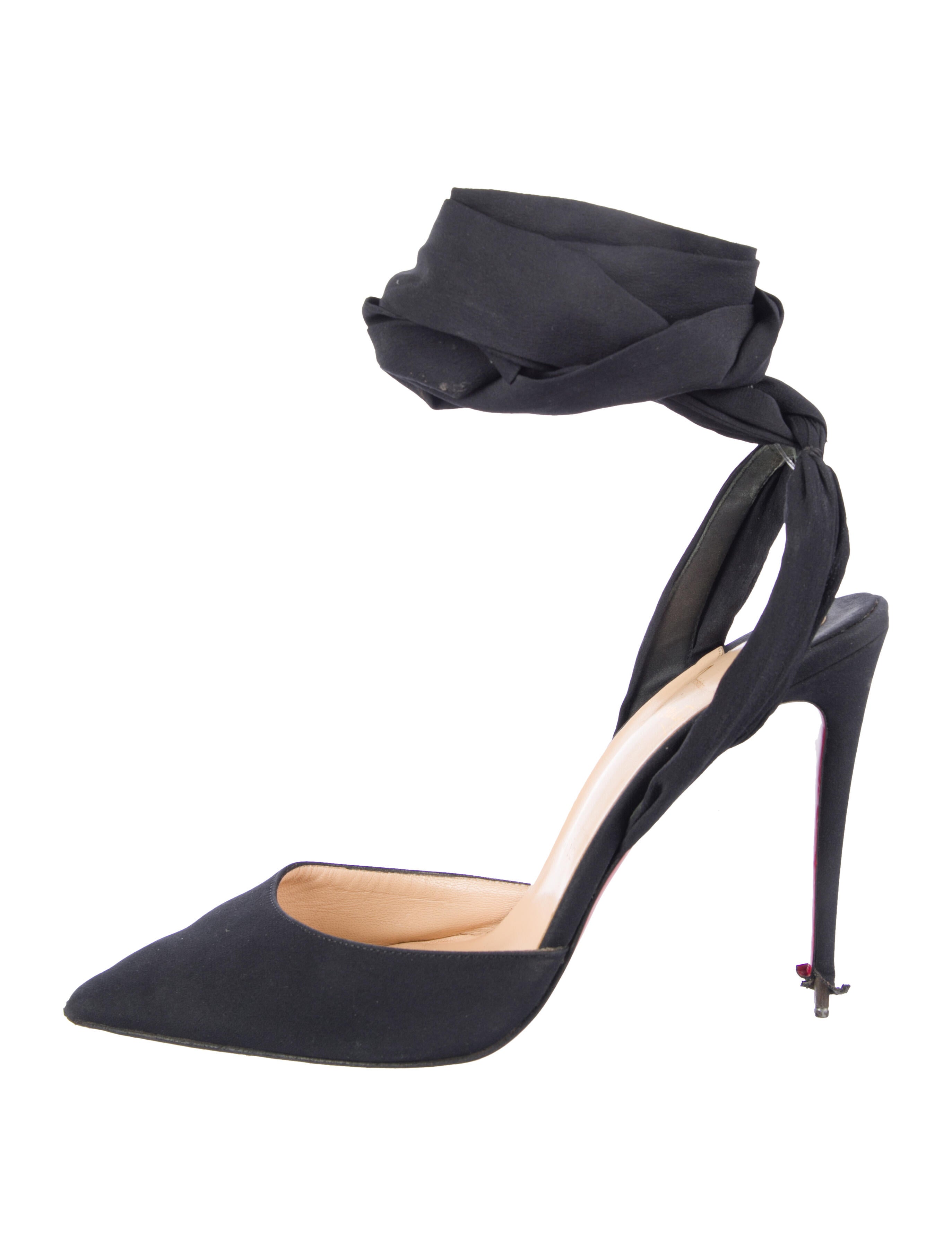 Christian Louboutin Satin D'Orsay Pumps