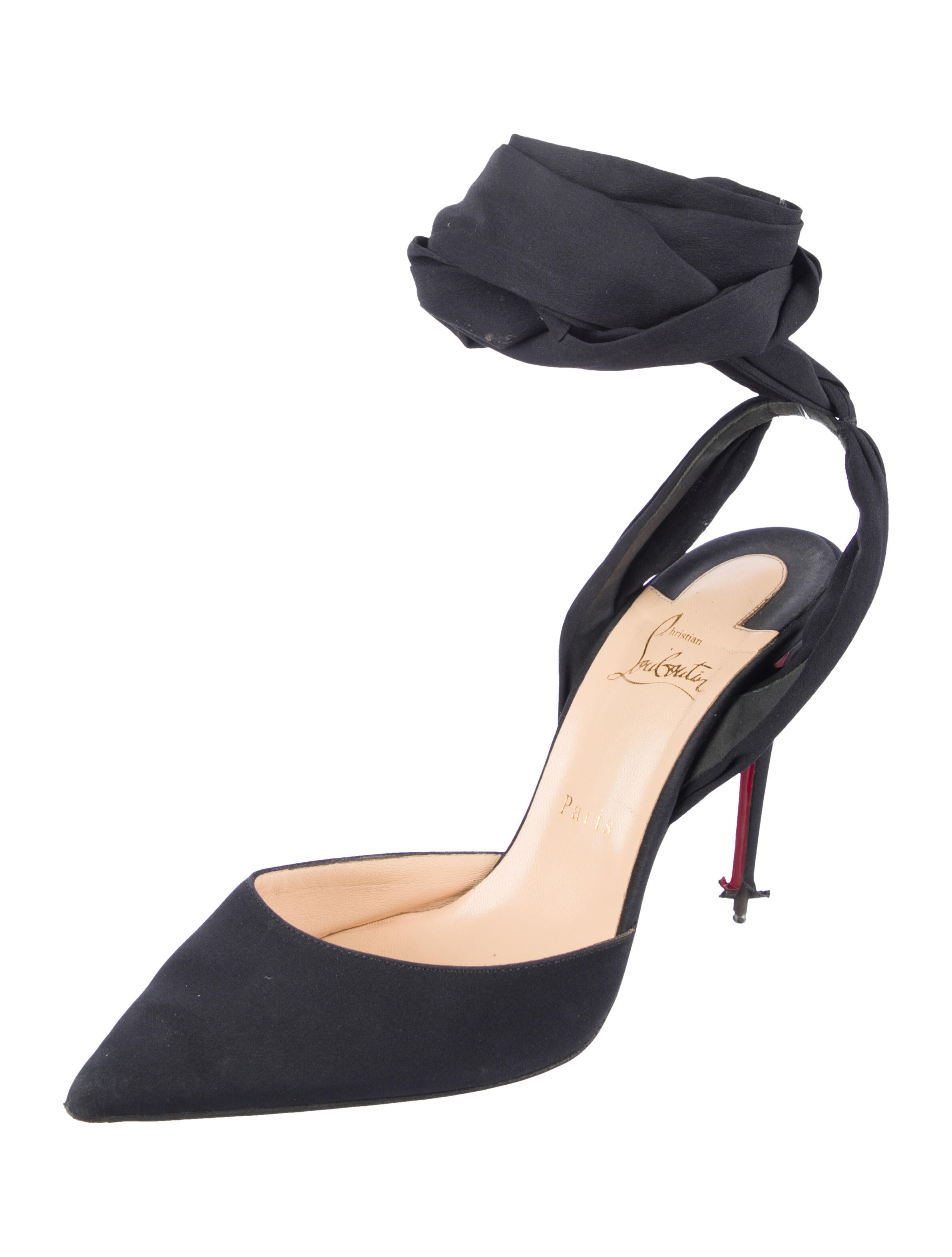 Christian Louboutin Satin D'Orsay Pumps