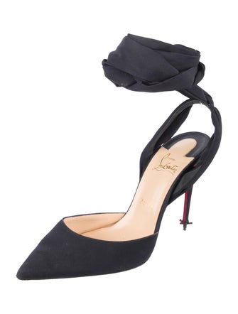 Christian Louboutin Satin D'Orsay Pumps
