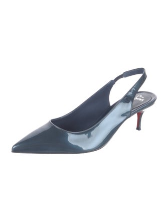 Christian Louboutin Patent Leather Slingback Pumps