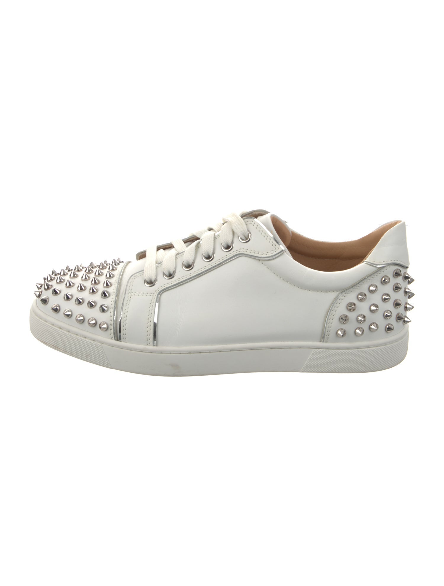 Christian Louboutin Spike Accents Leather Sneakers