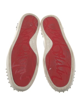 Christian Louboutin Spike Accents Leather Sneakers