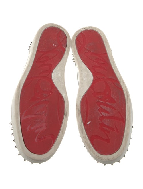 Christian Louboutin Spike Accents Leather Sneakers