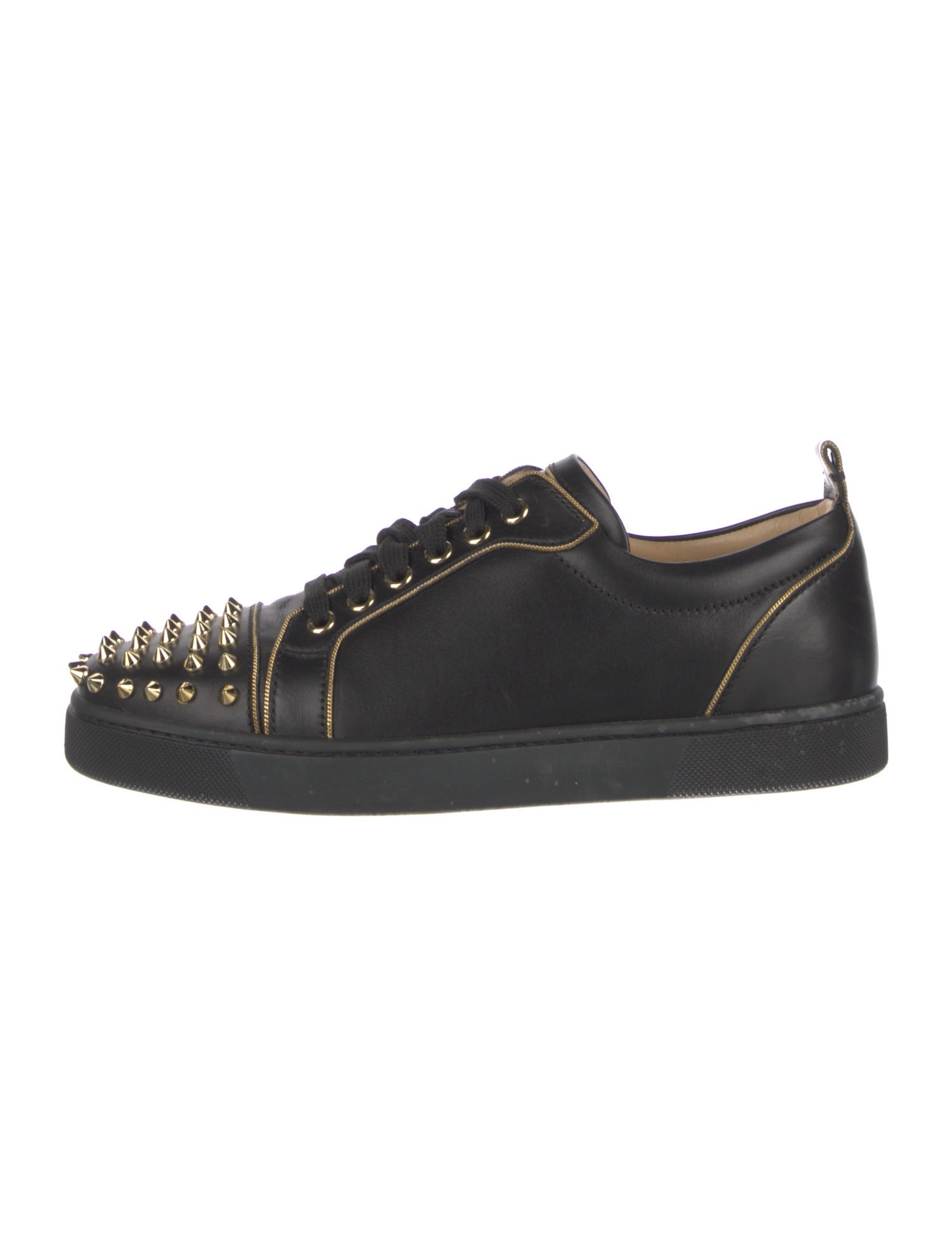 Christian Louboutin Spike Accents Leather Sneakers
