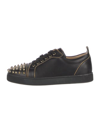 Christian Louboutin Spike Accents Leather Sneakers