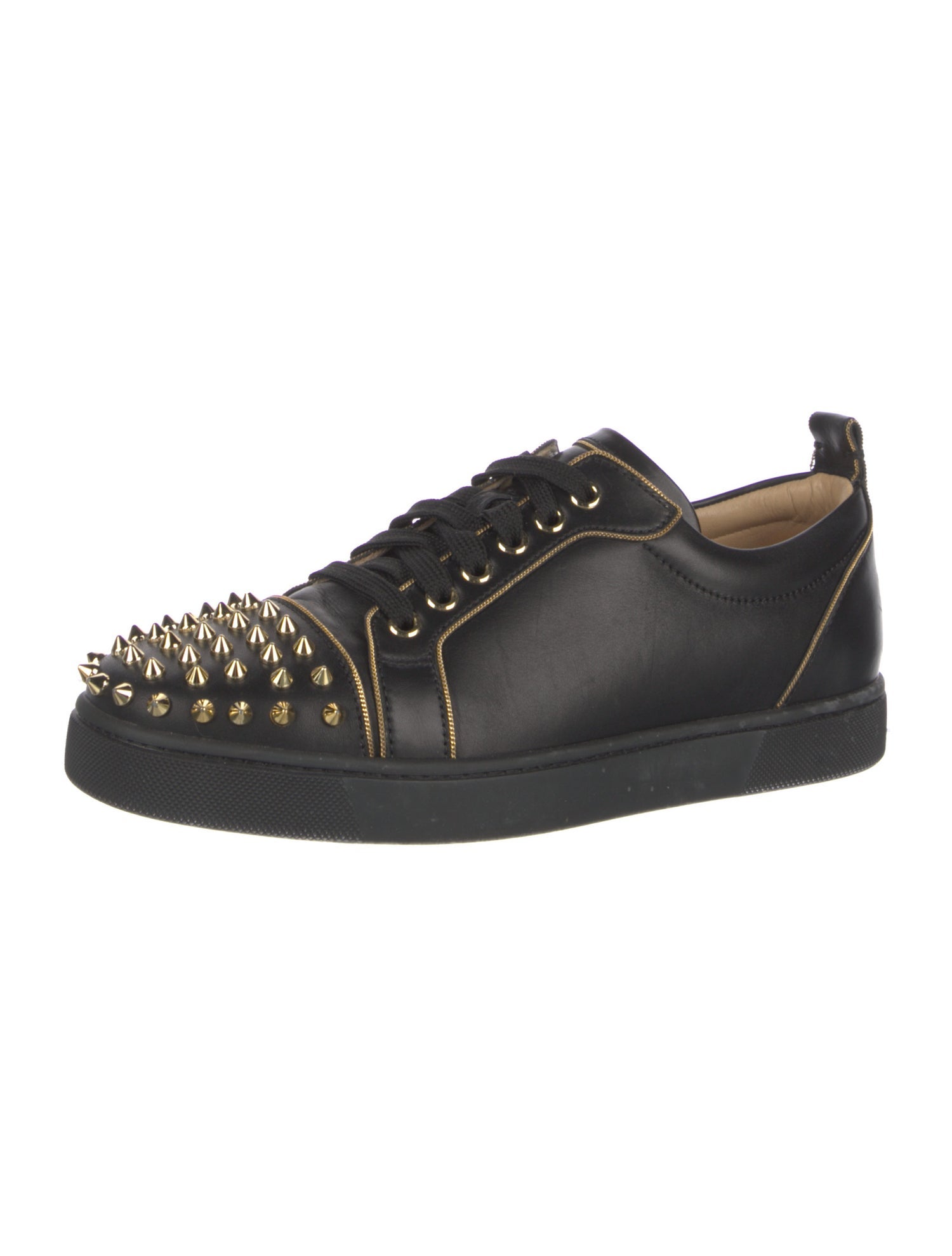 Christian Louboutin Spike Accents Leather Sneakers
