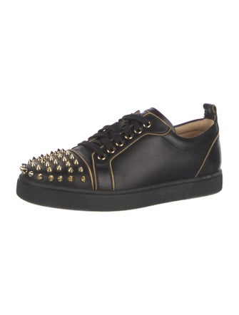Christian Louboutin Spike Accents Leather Sneakers