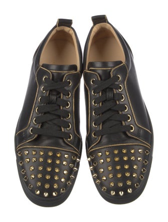 Christian Louboutin Spike Accents Leather Sneakers