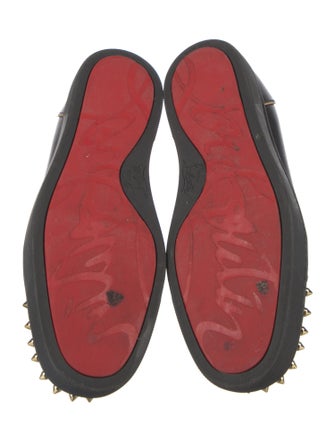 Christian Louboutin Spike Accents Leather Sneakers