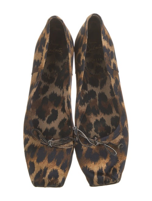 Christian Louboutin Satin Animal Print Ballet Flats