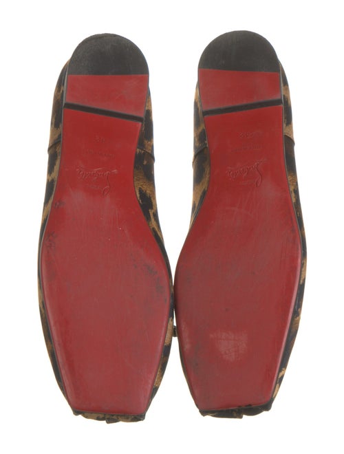 Christian Louboutin Satin Animal Print Ballet Flats
