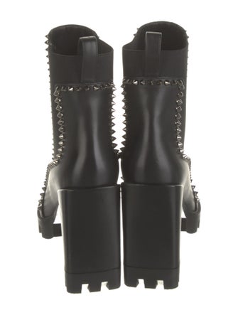 Christian Louboutin Spike Accents Leather Chelsea Boots