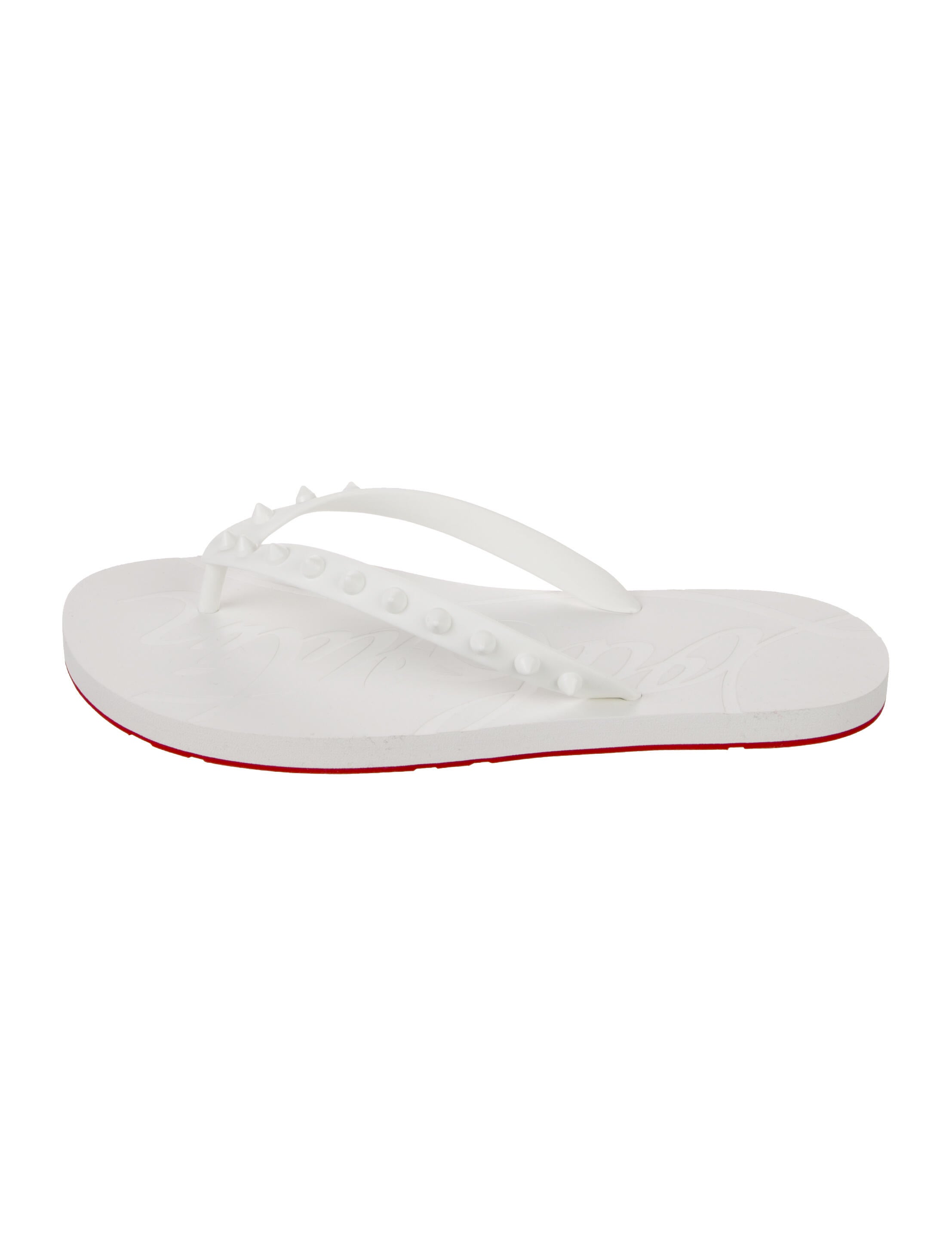 Christian Louboutin Loubi Flip Spike Accents Flip Flops