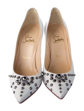 Christian Louboutin Leather Studded Accents Pumps