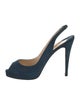 Christian Louboutin Suede Slingback Sandals