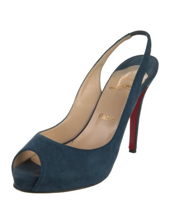 Christian Louboutin Suede Slingback Sandals