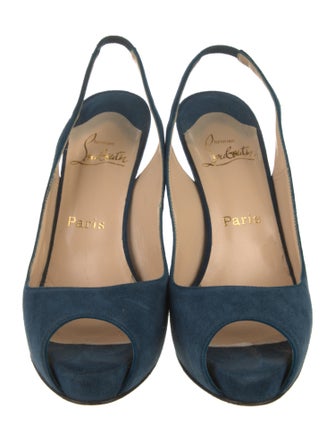 Christian Louboutin Suede Slingback Sandals