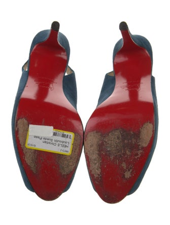 Christian Louboutin Suede Slingback Sandals