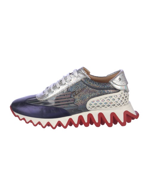 Christian Louboutin Spike Accents Leather Sneakers