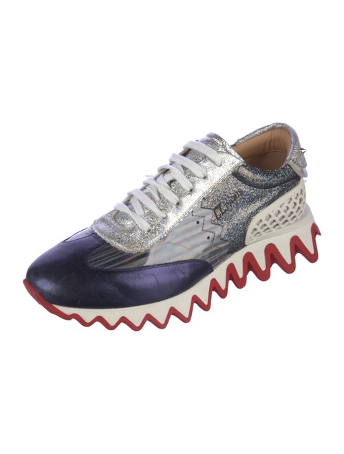 Christian Louboutin Spike Accents Leather Sneakers