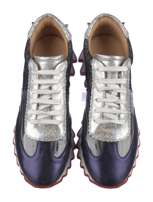 Christian Louboutin Spike Accents Leather Sneakers