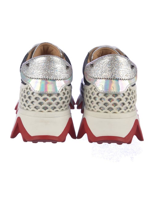 Christian Louboutin Spike Accents Leather Sneakers