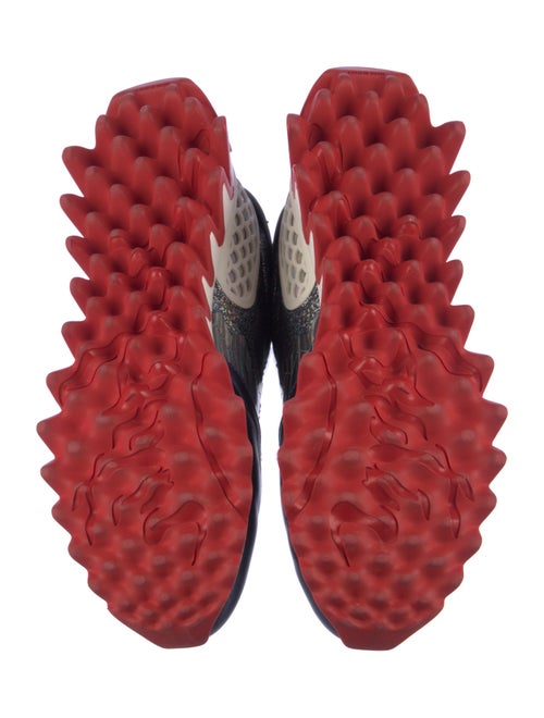 Christian Louboutin Spike Accents Leather Sneakers