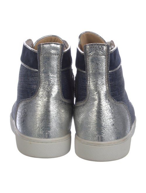 Christian Louboutin Spike Accents Denim Sneakers