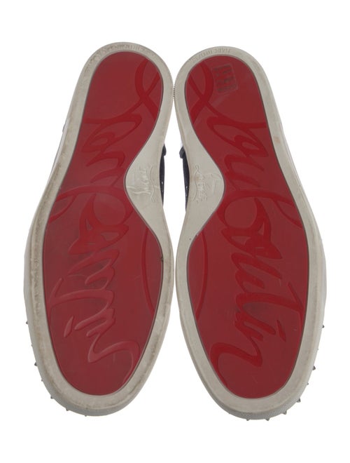 Christian Louboutin Spike Accents Denim Sneakers