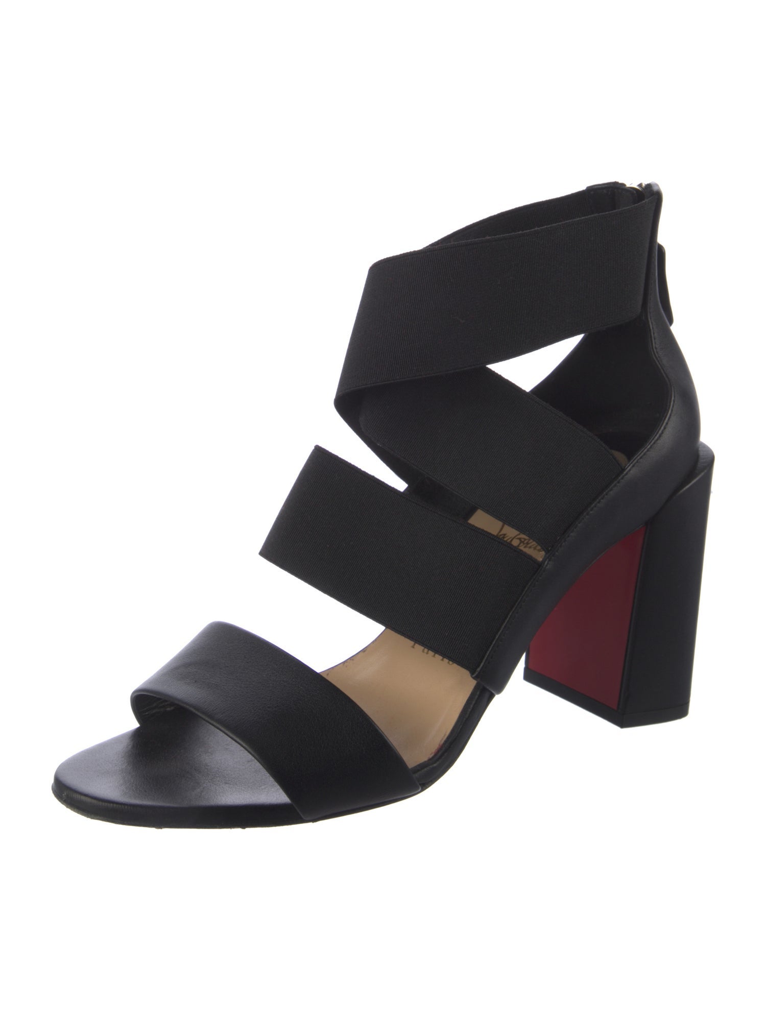 Christian Louboutin Spike Accents Leather Pumps