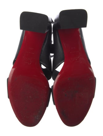 Christian Louboutin Spike Accents Leather Pumps