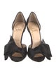 Christian Louboutin Satin Bow Accents D'Orsay Pumps