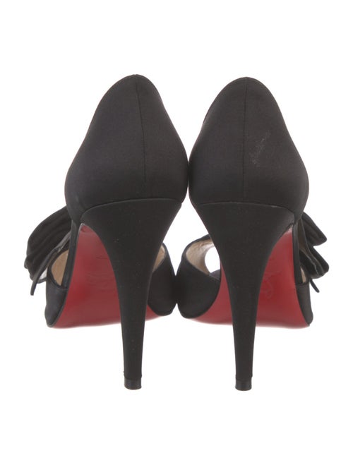 Christian Louboutin Satin Bow Accents D'Orsay Pumps