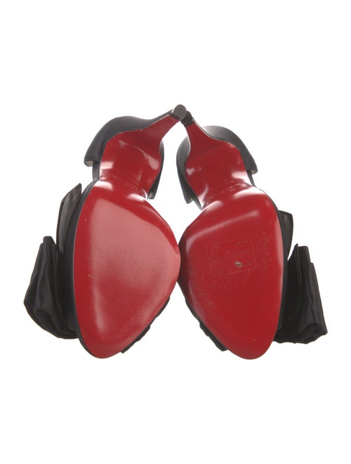 Christian Louboutin Satin Bow Accents D'Orsay Pumps