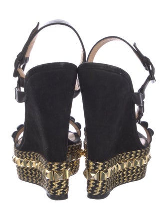 Christian Louboutin Rockstud Accents Suede Espadrilles