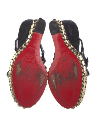 Christian Louboutin Rockstud Accents Suede Espadrilles