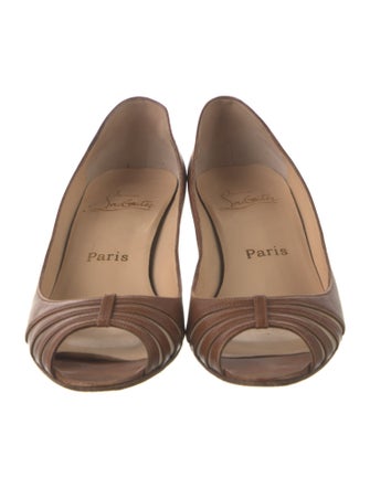 Christian Louboutin Leather Cutout Accent Sandals