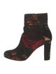 Christian Louboutin Velvet Floral Print Boots