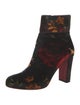 Christian Louboutin Velvet Floral Print Boots