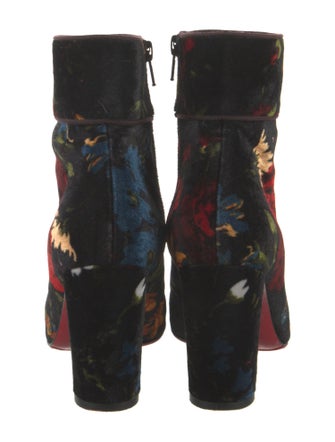 Christian Louboutin Velvet Floral Print Boots