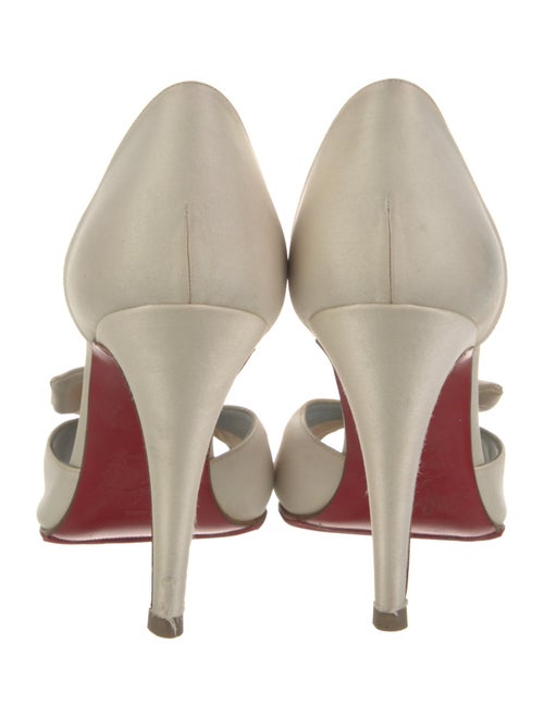 Christian Louboutin Satin Bow Accents D'Orsay Pumps