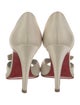 Christian Louboutin Satin Bow Accents D'Orsay Pumps