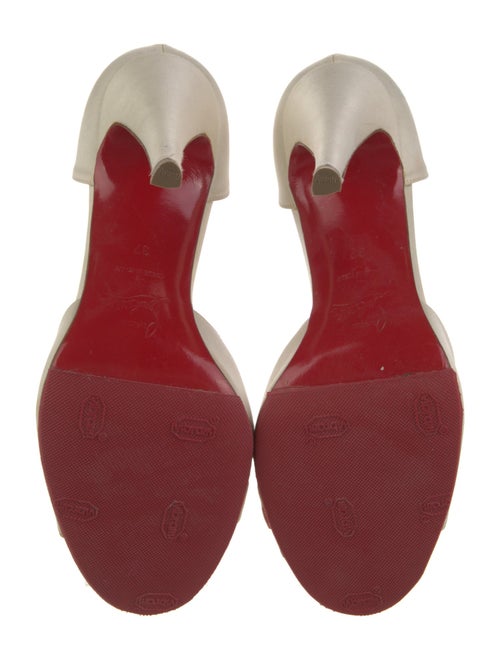 Christian Louboutin Satin Bow Accents D'Orsay Pumps