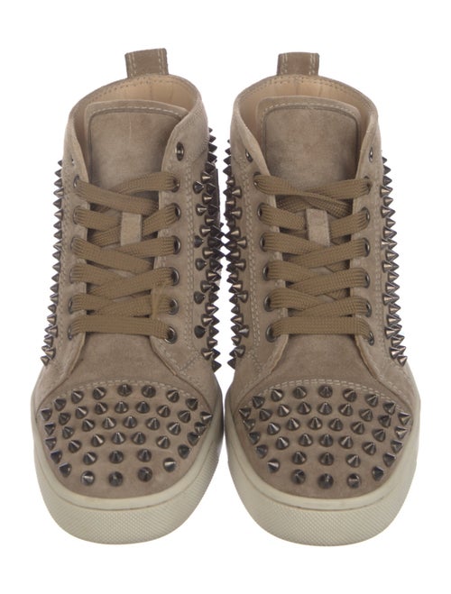Christian Louboutin Spike Accents Suede Sneakers