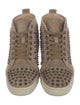 Christian Louboutin Spike Accents Suede Sneakers