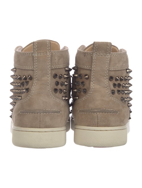 Christian Louboutin Spike Accents Suede Sneakers